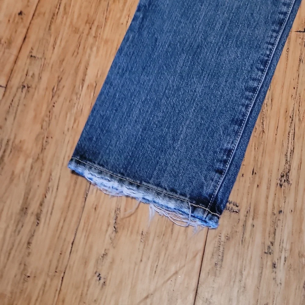 Abercrombie And Fitch Blue Distressed Jeans ERIN - Picture 2 of 9